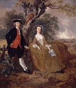 Thomas Gainsborough An Unknown Couple in a Landscape Sweden oil painting artist